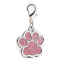 Manufacturer Wholesale Custom Paw Shape Glitter Metal Personalized Pet ID Tags Dog Tag