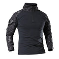 Men Pullover Tactical Hiking T-Shirts Camouflage Long Sleeve Hunting Climbing Shirt Male Breathable Sports Clothes T-shirt