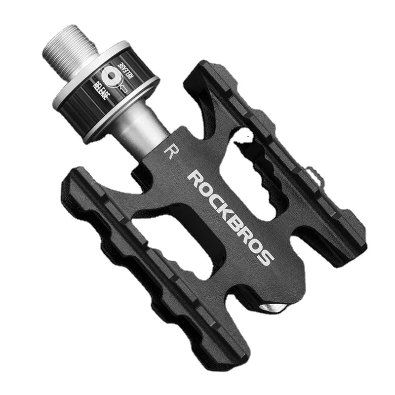 ROCKBROS Bicycle Pedales Mtb Quick Release Rainproof Seal Bearing Non-slip Chrome Molybdenum Bike Road Pedal