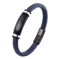 Retro Black Blue Brown Woven Men Bracelet Trend Men Cool Simple Leather Bracelet