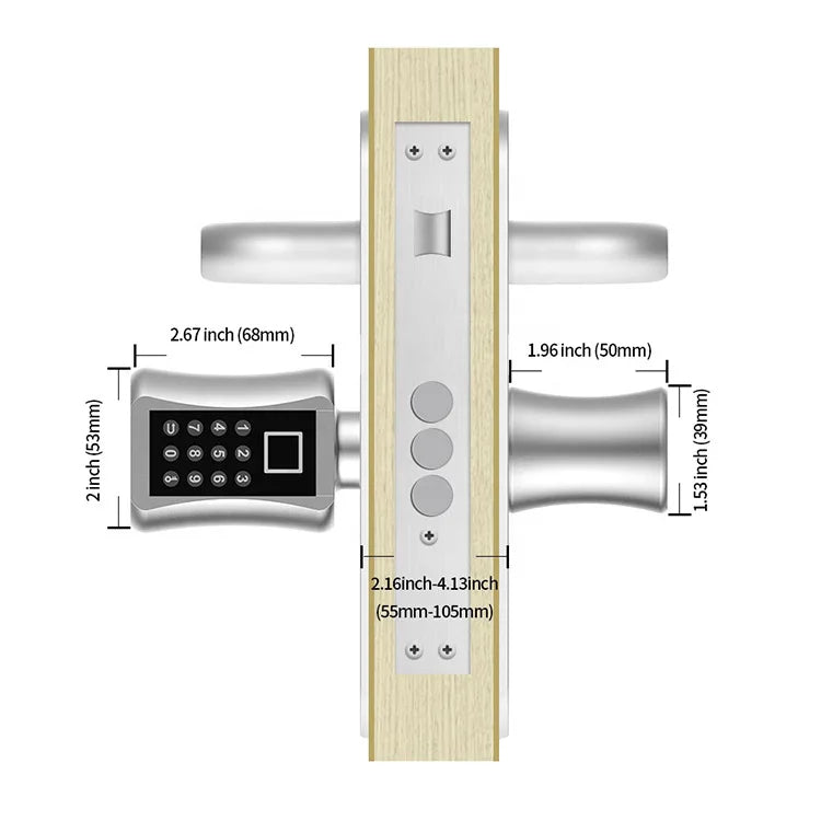 JAYA  European Ttlock App Keyless Replacement Cylinder Wireless Smart Lock