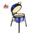 KIMSTONE Kamado 16 Inch Eeg Blue Glaze Home Garden Ceramic Bbq Grill Smoker Charcoal Mini Clay Tandoor