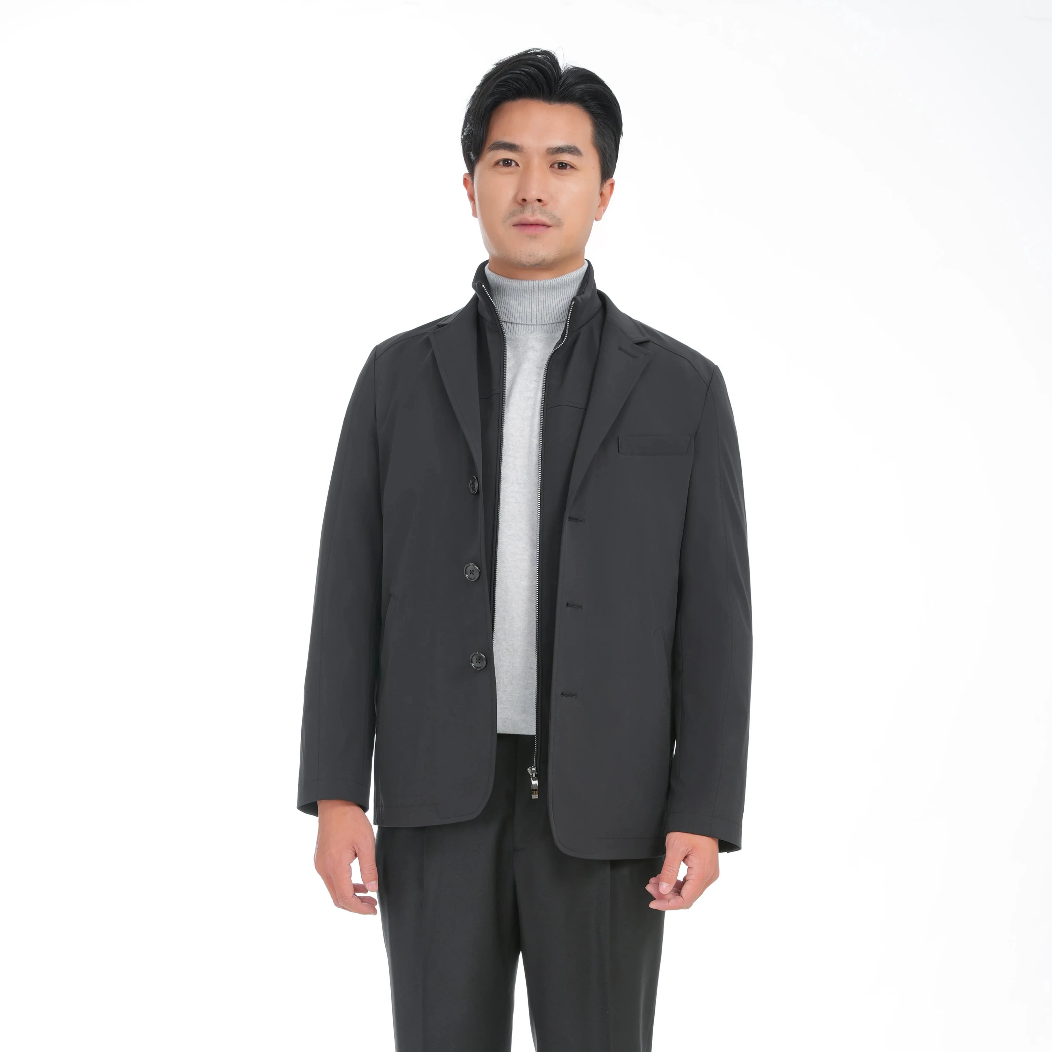 Bosha 2024 Men's Slim-Fit Blazer Custom Casual Single Breasted Blazer Breathable and Anti-Wrinkle New Fashion Design