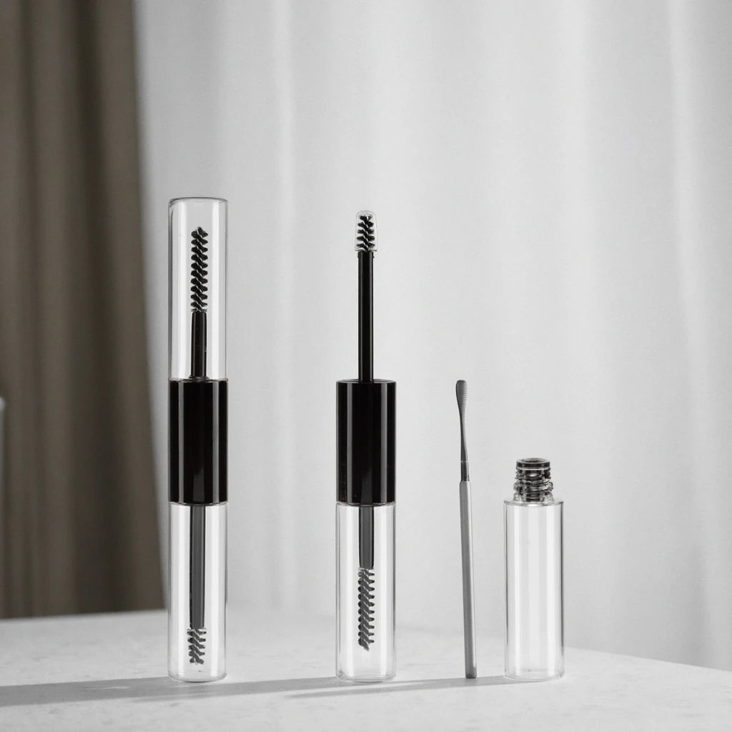 Low MOQ Double Head Empty Plastic Lipstick Tube with Hot Stamping Private Label 2-in-1 Thick Lipstick Eyeliner 8ml Personal Care