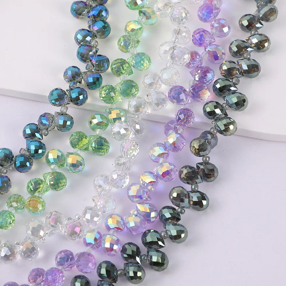 DS Factory Factory Wholesale Top Hole Strawberry Faceted Crystal Beads