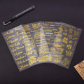 YS DIY Crystal Epoxy Golden Hand Account StickerJewelry Resins Mold Filling Material Phrases Blessings Stickers Accessories MegaBDM
