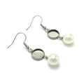 Stainless Steel Earring Cabochon Stones Setting Post Cup Blank Earring Bezel Setting Surgical Steel Post Findings with Pearl