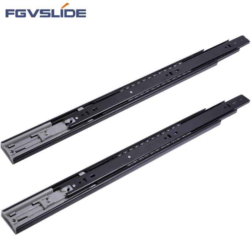Cabinet hardware 45mm Soft close ball bearing drawer slider telescopic channel for furniture kitchen