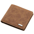 Factory Direct Men's PU Leather Short Wallet Hot Sell Multi Clip Soft Travel Wallet  Polyester Liner No Logo Card Holder