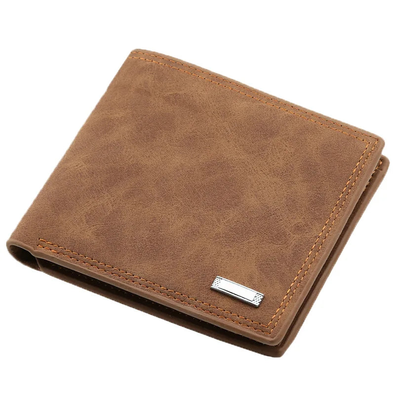 Factory Direct Men's PU Leather Short Wallet Hot Sell Multi Clip Soft Travel Wallet  Polyester Liner No Logo Card Holder