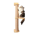 2025 Durable Pine Wooden Cat Tree Modern Multi-Functional Cat Scratch Post Interactive Toys Jute Climbing Sisal Direct Supplier