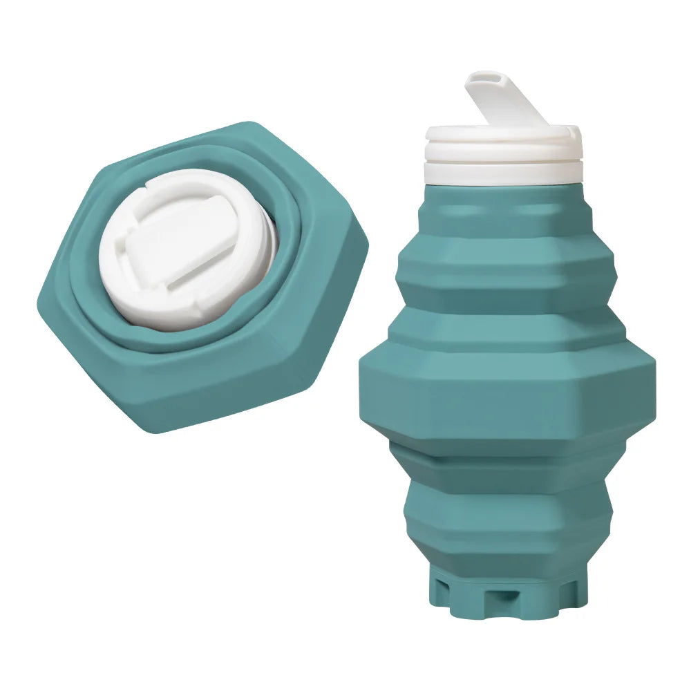 500ml Folding Drinking Bottles Outdoor Cup Insulated Dink Silicone Sports Collapsible Water Bottle for Travel