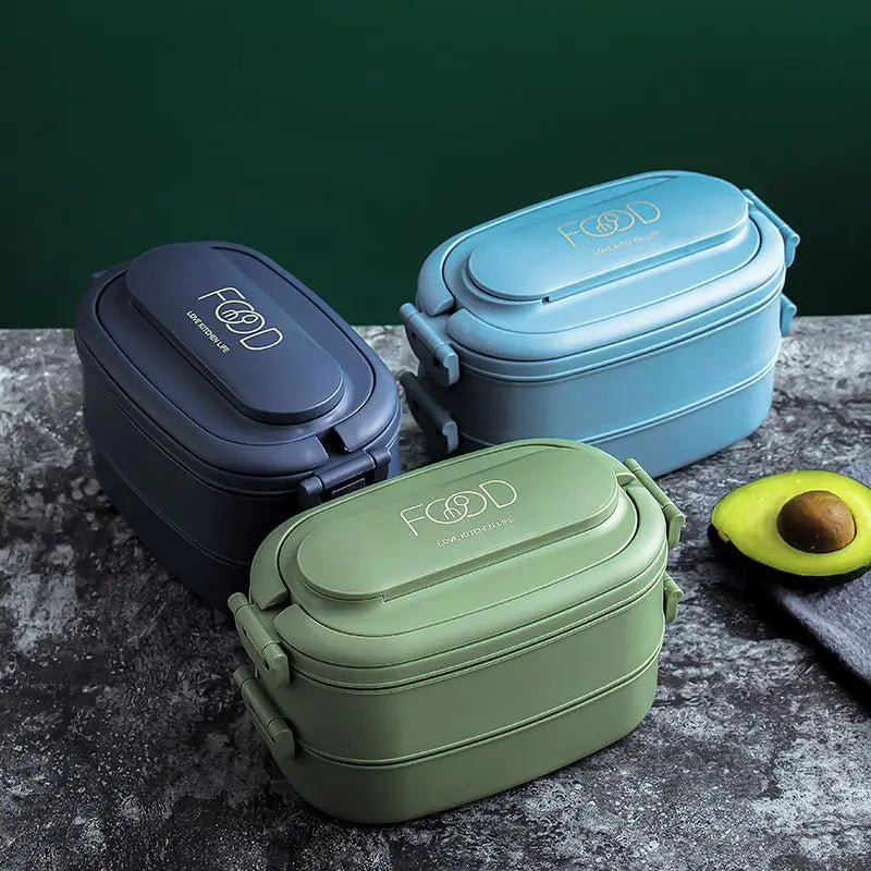 Zogifts Japanese Style Double Food Packaging Bento Lunch Box Heated and Leak-Proof for Kids and Adults