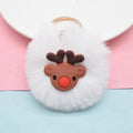 Custom New Christmas Bell Snowman Elk Hairball Key Chain Car Pendant Mobile Phone Bag Pendant Holiday Gift