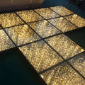 Custom 60x60 Wire Connect Mono Color Copper Glass Checkered Gold Mirror Dance Floor for Bar Wedding  Nightclub