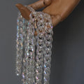 Deepeel L1-37 Handbag Accessories Handmade Purse Resin Handle Chains Acrylic Bling Transparent Bag Chain