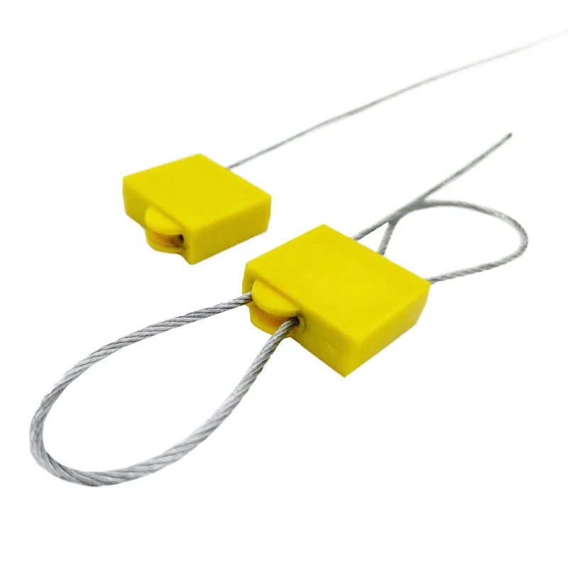 YC-S002 Manufacturer Custom logo Double Lock Adjustable Length ABS Coated Metal Cable Seal for Trucks Freight and Containers