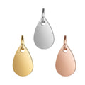Wholesale Cheap DIY Jewelry Charms Pendants Stainless Steel Waterdrop Charm Jewelry Teardrop Pendants for Diy Necklace Making