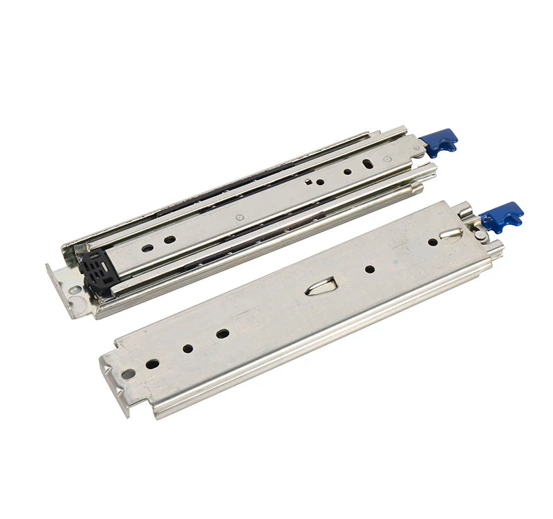 76mm Full Extension 200kg Locking Heavy Load Duty Telescopic Drawer Slides Rails for Tool Kit
