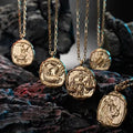 Hot Sale Stainless Steel 12 Zodiac Pendant Necklace 18K Gold PVD Plated Non Tarnish High Quality Constellations Charm Necklace
