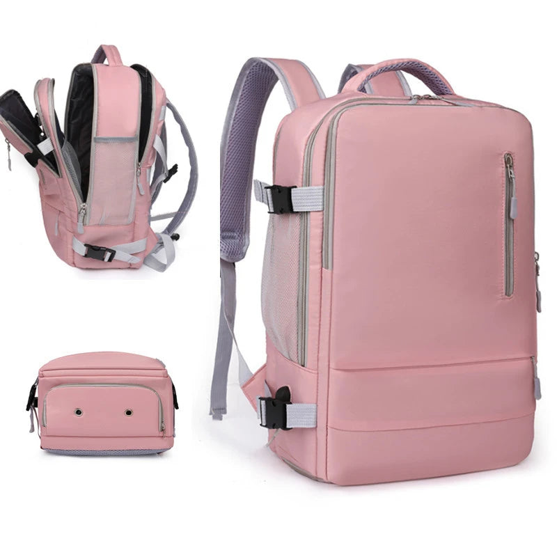 2024 New Women's Backpack Large Capacity Dry-wet Separation Travel Bag Multi-function Smart Backpack with USB Port