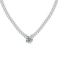 Fashion 925 Sterling Silver Vvs Moissanite Cuban Link Chain Necklace Men