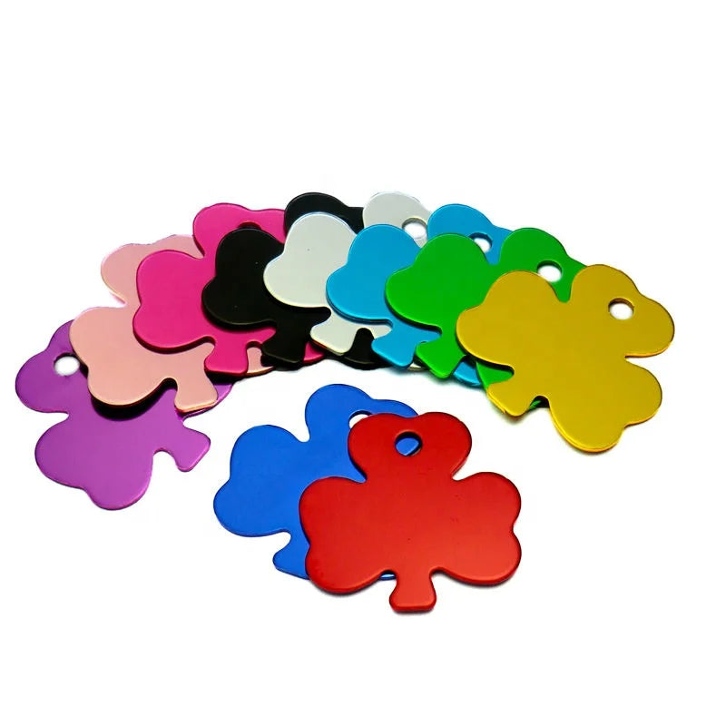 Wholesale Metal Tag Clover Shape Dog and Cat Pendant Pet Accessories Pet Tags