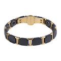 Men's Titanium Germanium Anion Bracelet with Magnetic Therapy Silver Plated Pain Relief Non-Tarnish Health Jewelry