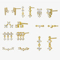 FUAMAY Fashion Jewelry Ladies Aretes De Oro 925 Silver Earrings Small Stud Earrings With Zircon