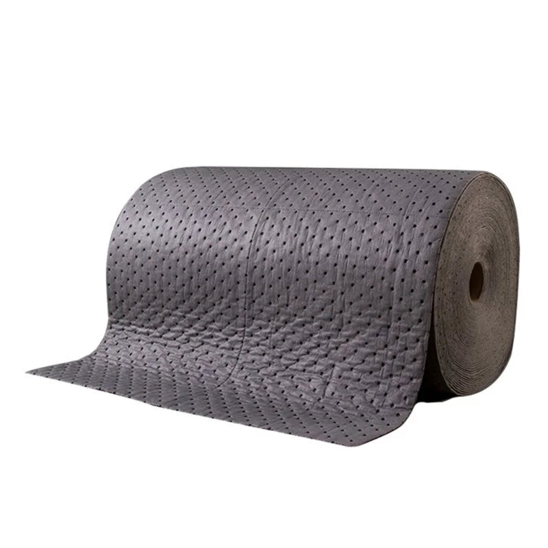 Oilspillpro Heavy Weight High Absorbent Grey Tearble General Absorbent Mat Universal Absorbent Roll Liquid Spills Model