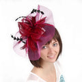 Wholesale Dramatic Oversized Headpieces Vibrant Netting Women Wedding Festival Statement Accessory