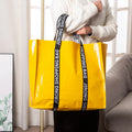 Custom Reusable Shopping Large Non Woven Laminated PP Handled Bags with Dot Pattern