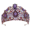 ROMANTIC Latest Rose Bessie Wedding Crowns Bridal Luxury Hair Accessories Purple Tiaras