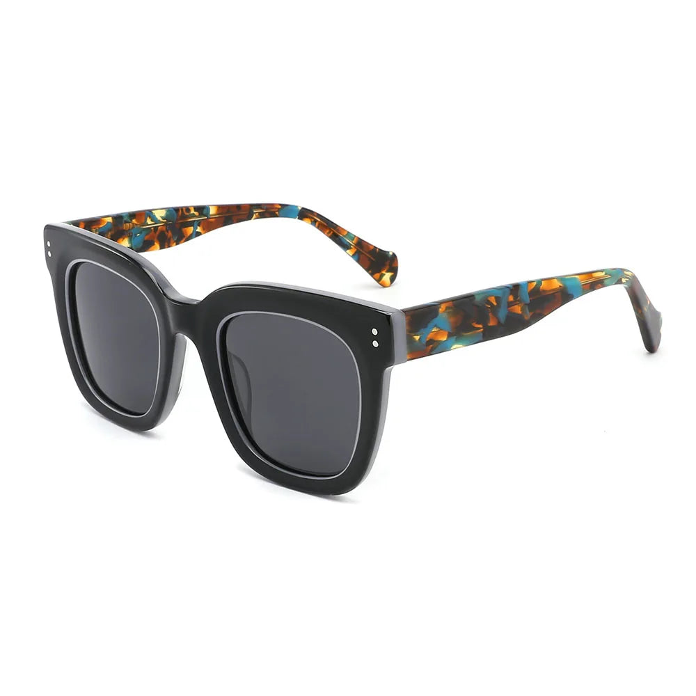 FG1451 Square Acetate Sun Glasses Handmade Retro TAC Polariezed Women Mens Sunglasses