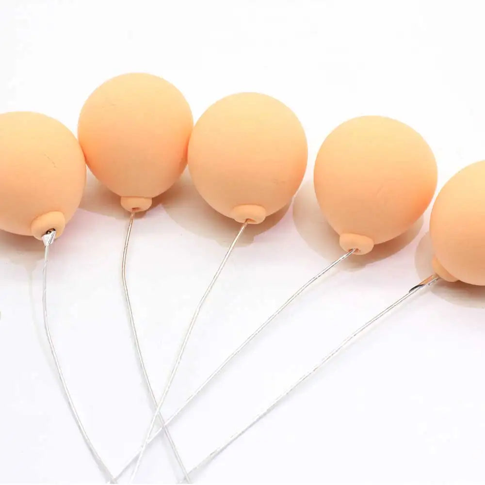 Kawaii Balloon Miniatures Party Ornament Clay Material Decorations for Birthday Wedding Accessories Doll House Craft