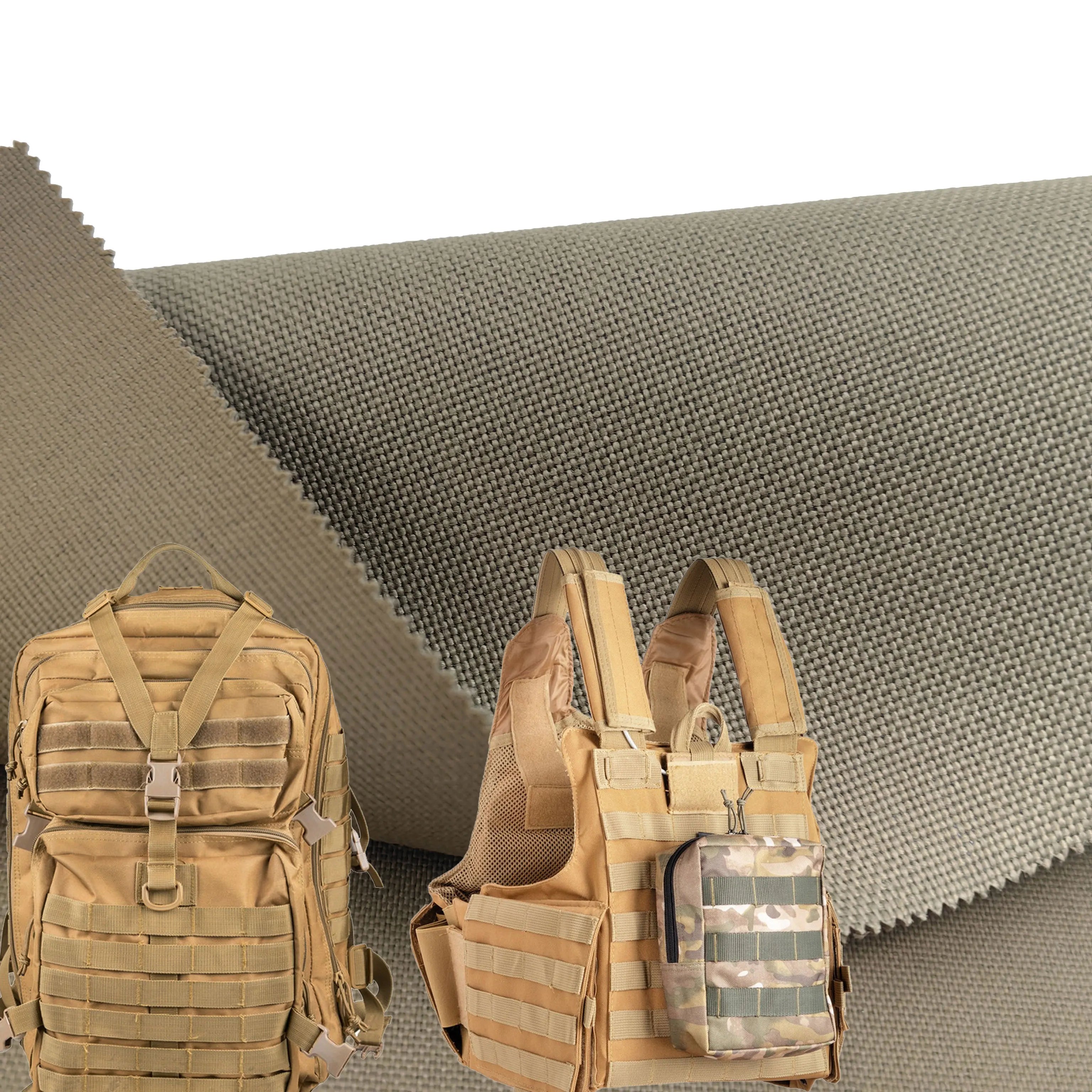 Tactical 100% Nylon PU Coated Woven Cordura 1000D Laminated 500D Waterproof Oxford Fabric for Girls Bags
