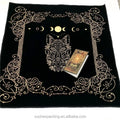 Black Velvet Board Game Astrology Divination Tarot Table Cloth Triple Moon Pentagram Altar Cloth Oracle Card Pad Tarot Card Mat