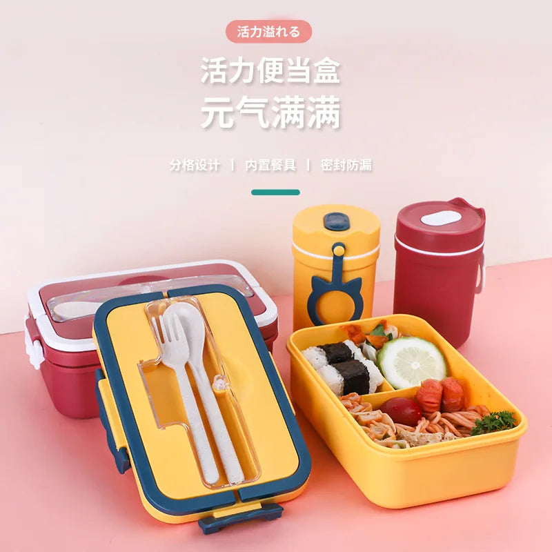 Japanese Bento Box Can Be Microwaved with Handle Camping Caja De Almuerzo Food