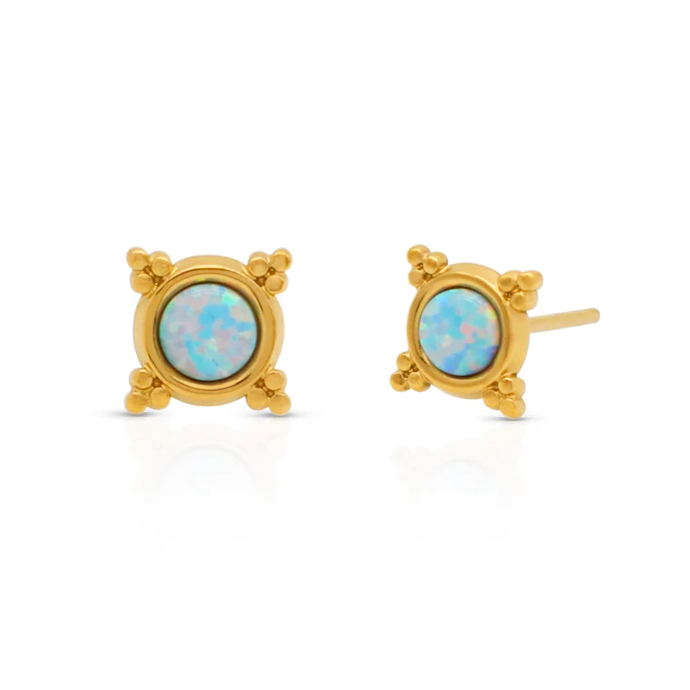 Chris April Fashion Jewelry 316L Stainless Steel Classic Vintage Fashion Jewelry Stud Earrings