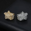 Wholesale Hiphop Bulk Mens Gem Diamond Heavy Punk Bling Lightning for Men Stainless Steel Signet Rings