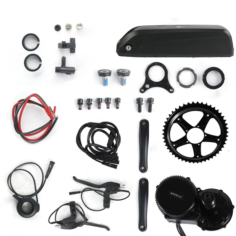 Bafang 8fun 48v 750w BBS02 Inbuilt Controller BBS02B Mid Drive Motor Electric Bike Conversion Kit With 48v Ebike Lithium Battery