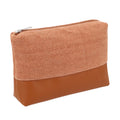 Washed Thick Cotton Material Premium Oem Travel Portable Small Makeup Brush Storage Bag Cosmetic Toiletry Bags Skincare Makeup