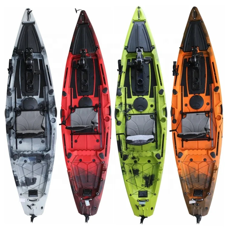 CE Certified Unique Design 12FT Best Pedal Fishing KayakSingle Seat Plastic KajakFishing Canoe/Kayak on SALE logo Customized