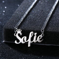 Steel Angel Name Pendant Necklace Chain Jewelry Gold 18 K Plated Charm Collar Accessories for Women Gift