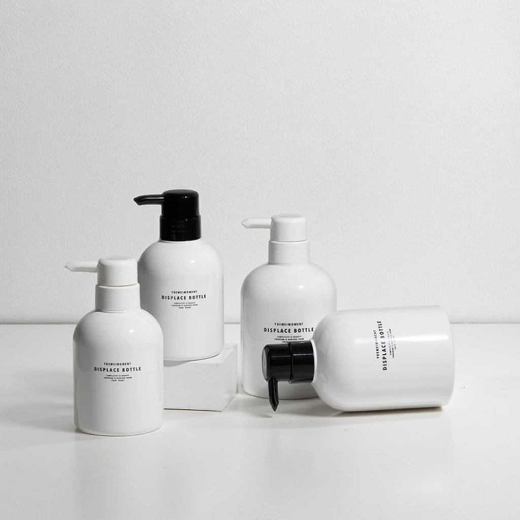 Customizable 300ML 500ML Matt White Plastic Container Empty Lotion Cream Bottle with Press Pump Lid for Body Care Products