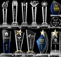 Honor of Crystal Trophy Cup Global Celebration Figurine Crystal Large Award Trophy Glass Recognition Award