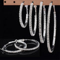 Chic Small Endless Hoop Lip Nose Ear Studs 8/10/14mm 925 Silver Earring Gift