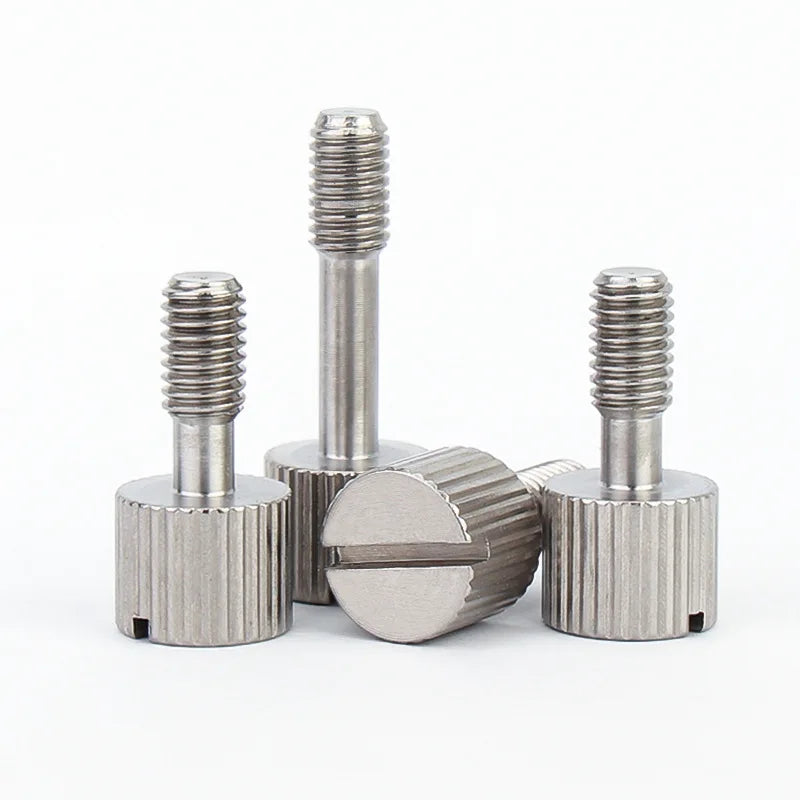 Stainless Steel 304 Slotted Captive Hand Screw GB839 Knurled Thumb Screws with Reduced Shank Anti-loose Locking