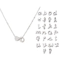 Fashion Chic Titanium Stainless Steel 18k Gold Initial Capital Letter and Heart Pendant Necklace Jewelry Wholesale