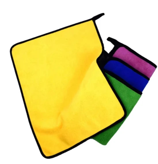 Wholesale Powerful Stain Removal Microfiber Fabric Coral Fleece Car Wash Cleaning Duster Towel Quick-Dry Woven Techniques